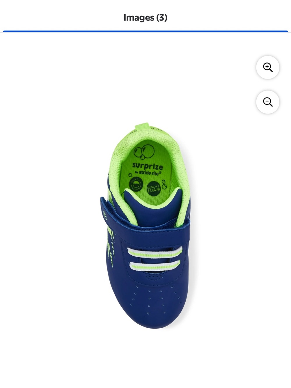 Stride Rite Kids Soccer Cleats - Blue and Lime - Picture 3 of 11